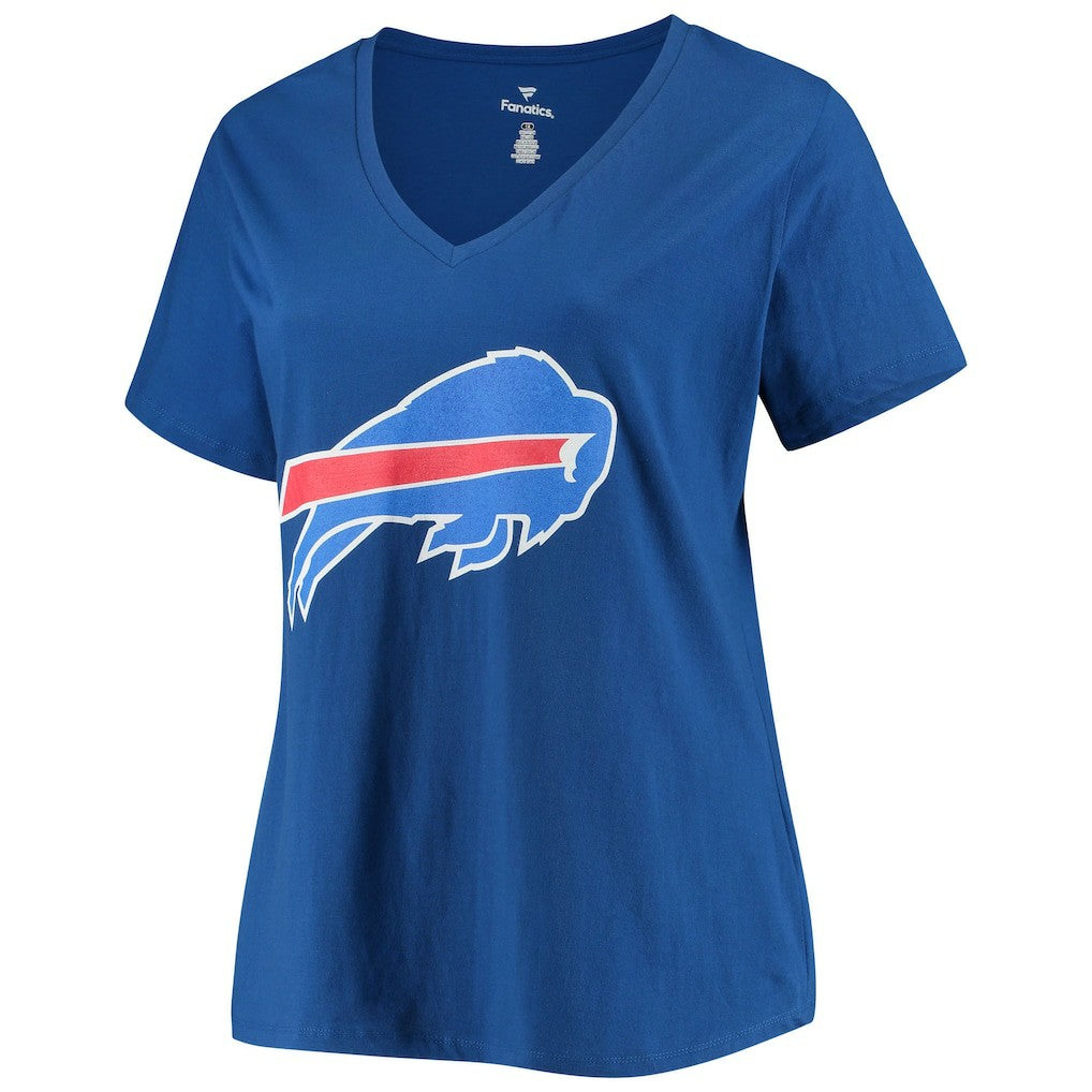 Josh Allen Buffalo Bills Women's Plus Size Name & Number V-Neck T-Shirt Royal