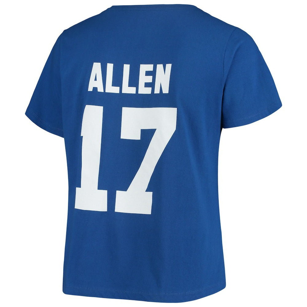 Josh Allen Buffalo Bills Women's Plus Size Name & Number V-Neck T-Shirt Royal