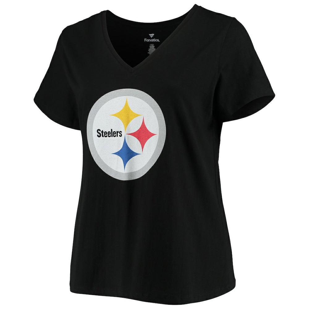 T.J. Watt Pittsburgh Steelers Women's Plus Size Name & Number V-Neck T-Shirt Black