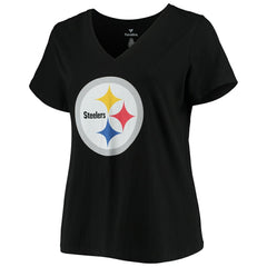 T.J. Watt Pittsburgh Steelers Women's Plus Size Name & Number V-Neck T-Shirt Black