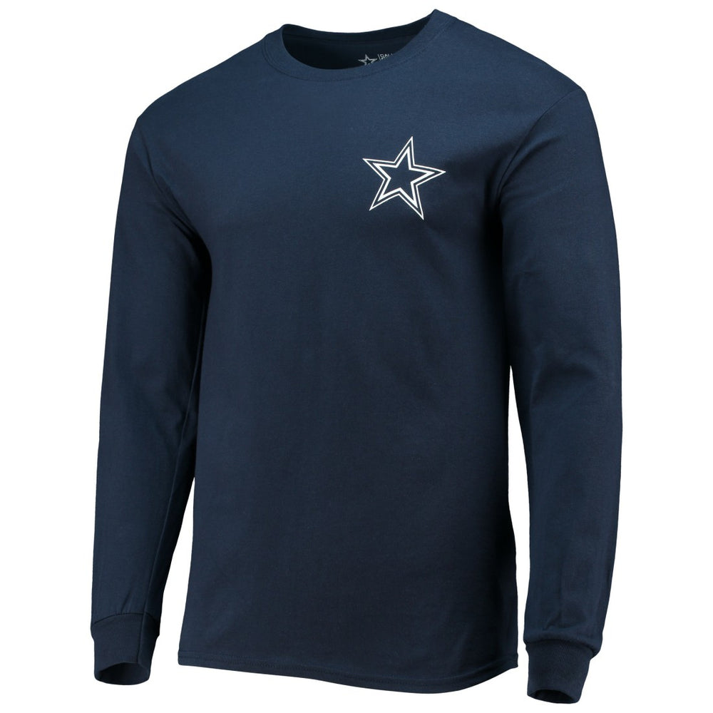 Dallas Cowboys #1 Dad Long Sleeve T-Shirt Navy