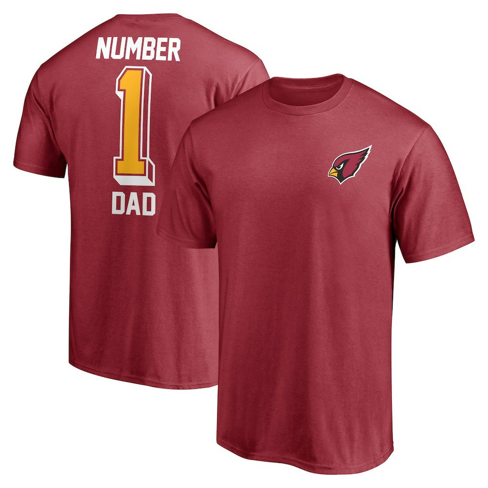 Arizona Cardinals #1 Dad T-Shirt Cardinal