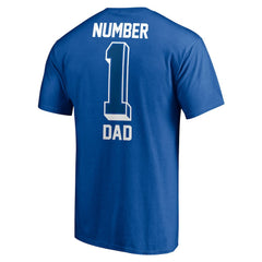 Indianapolis Colts #1 Dad T-Shirt Royal