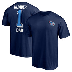 Tennessee Titans #1 Dad T-Shirt Navy