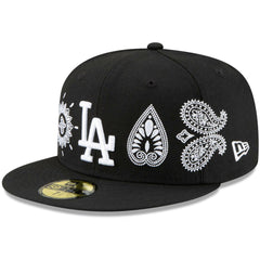 Los Angeles Dodgers New Era Paisley Elements 59FIFTY Fitted Hat - Black Hats