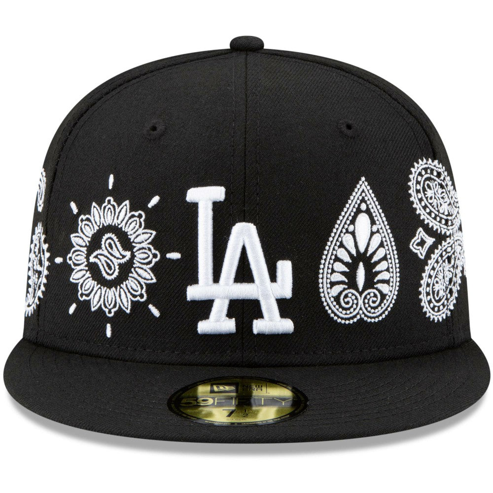 Los Angeles Dodgers New Era Paisley Elements 59FIFTY Fitted Hat - Black Hats