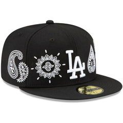 Los Angeles Dodgers New Era Paisley Elements 59FIFTY Fitted Hat - Black Hats