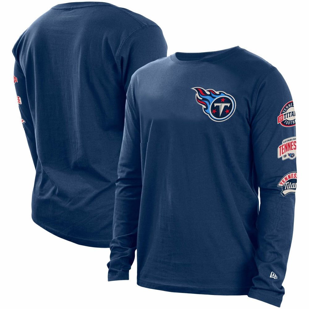 Tennessee Titans New Era Hype 2-Hit Long Sleeve T-Shirt Navy
