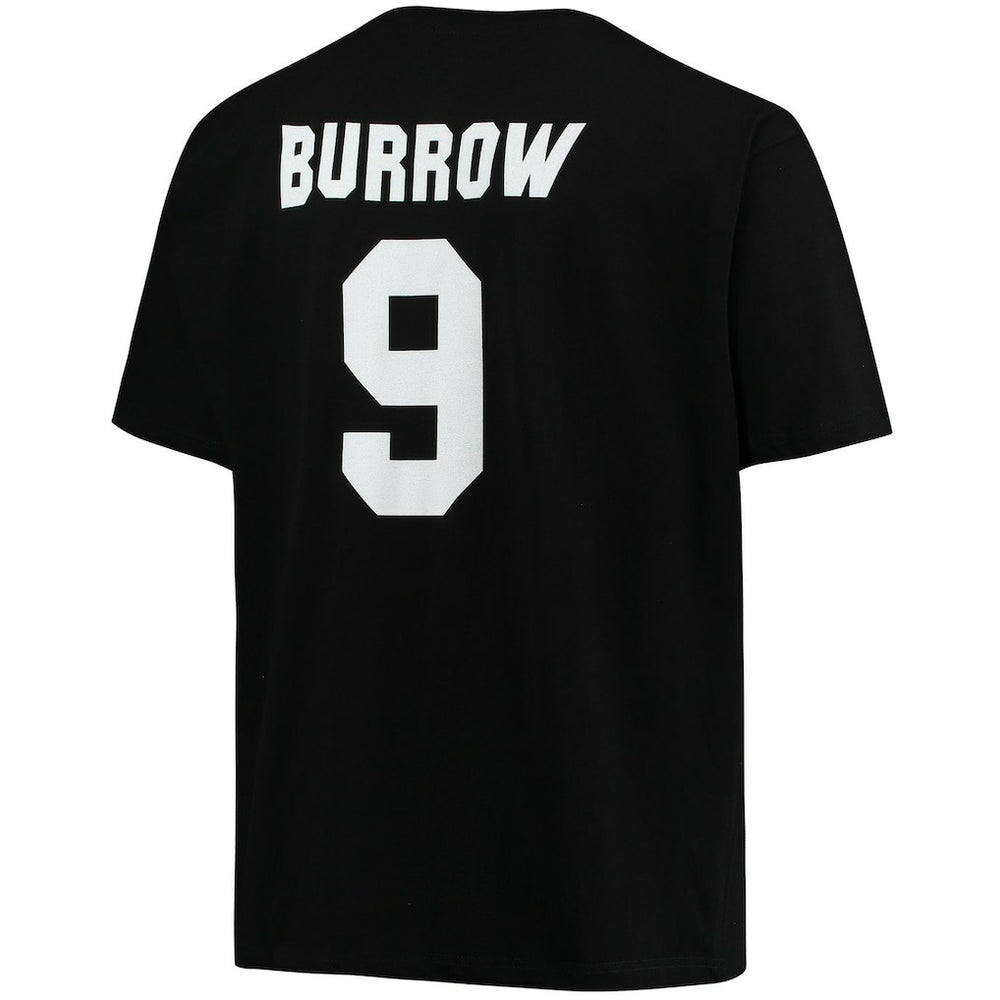 Joe Burrow Cincinnati Bengals Big & Tall Player Name & Number T-Shirt Black