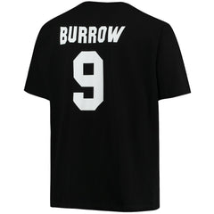 Joe Burrow Cincinnati Bengals Big & Tall Player Name & Number T-Shirt Black