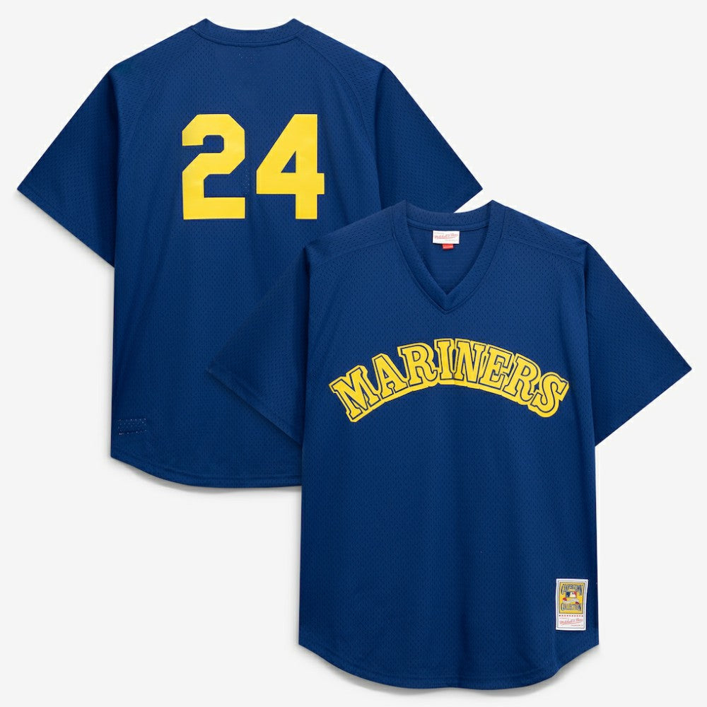 Ken Griffey Jr. Seattle Mariners Mitchell & Ness Big & Tall Cooperstown Collection Mesh Batting Practice Jersey - Royal Jerseys