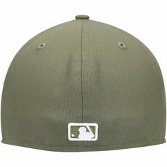 New York Yankees New Era White Logo 59FIFTY Fitted Hat - Olive Hats