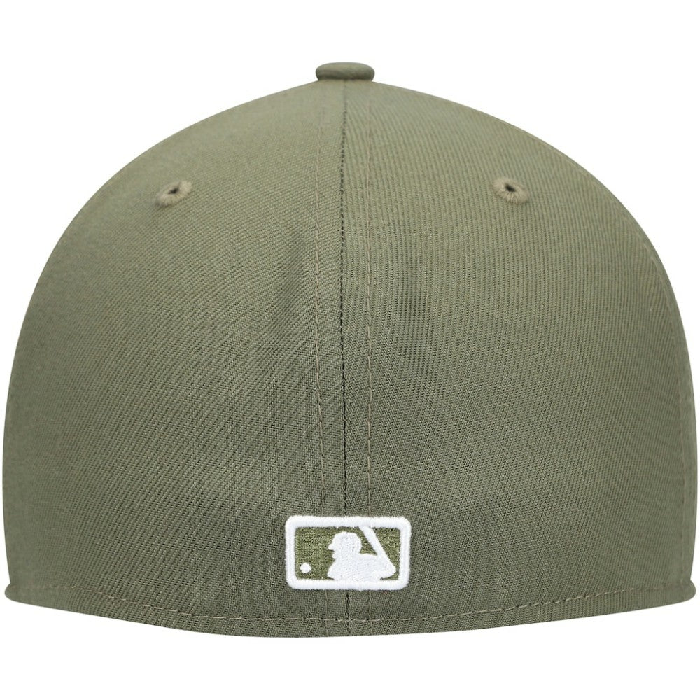 Chicago White Sox New Era White Logo 59FIFTY Fitted Hat - Olive Hats