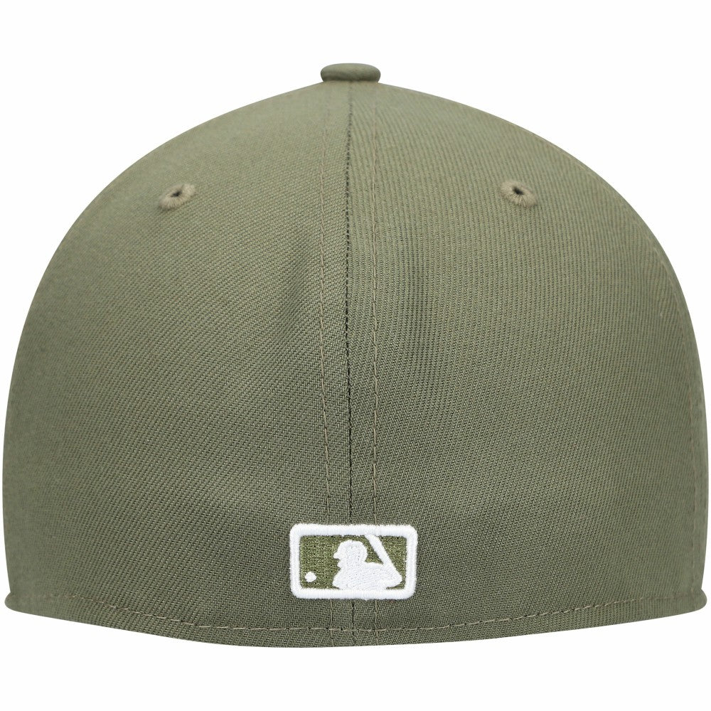 Milwaukee Brewers New Era White Logo 59FIFTY Fitted Hat - Olive Hats