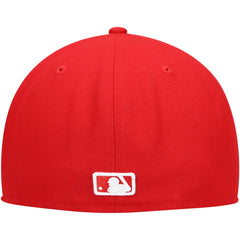 Milwaukee Brewers New Era White Logo 59FIFTY Fitted Hat - Red Hats
