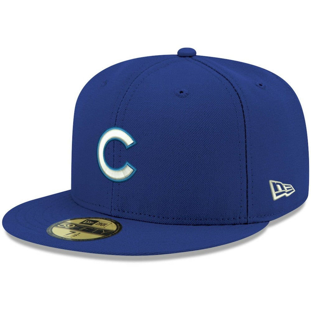 Chicago Cubs New Era White Logo 59FIFTY Fitted Hat - Royal Hats