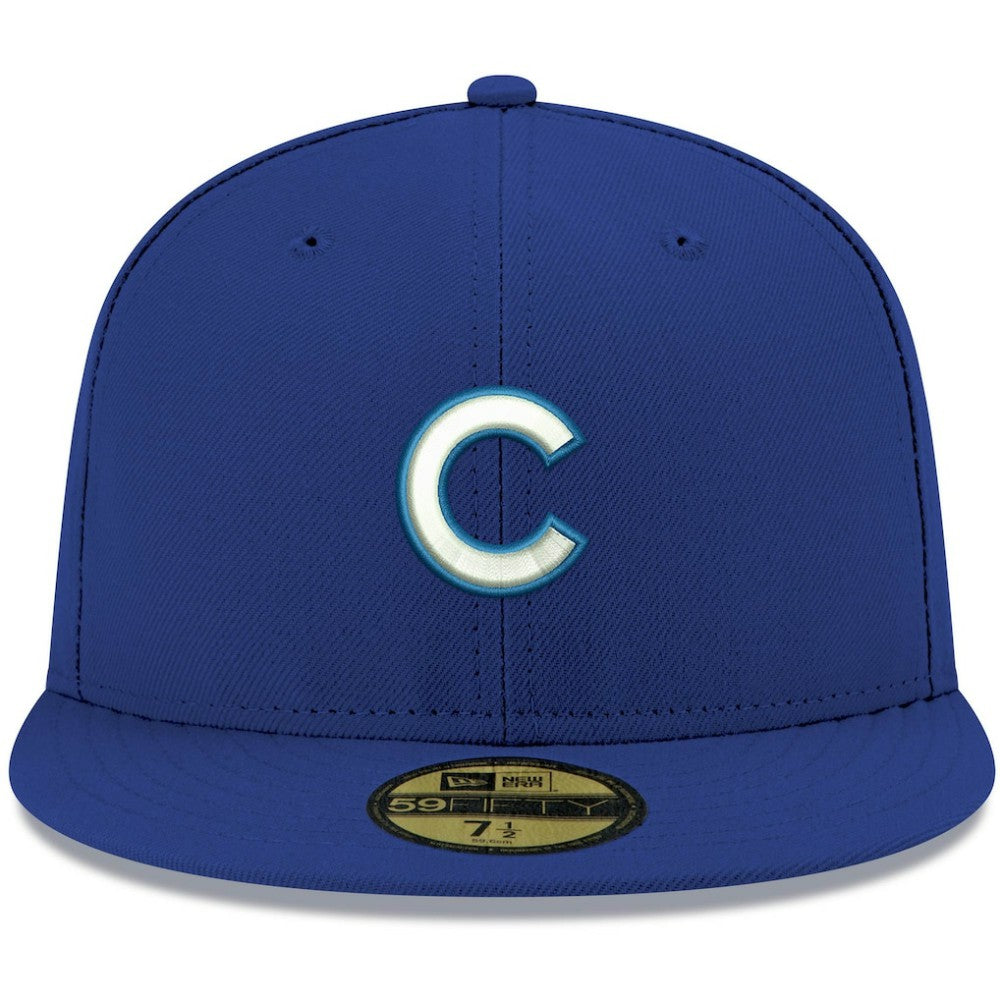Chicago Cubs New Era White Logo 59FIFTY Fitted Hat - Royal Hats