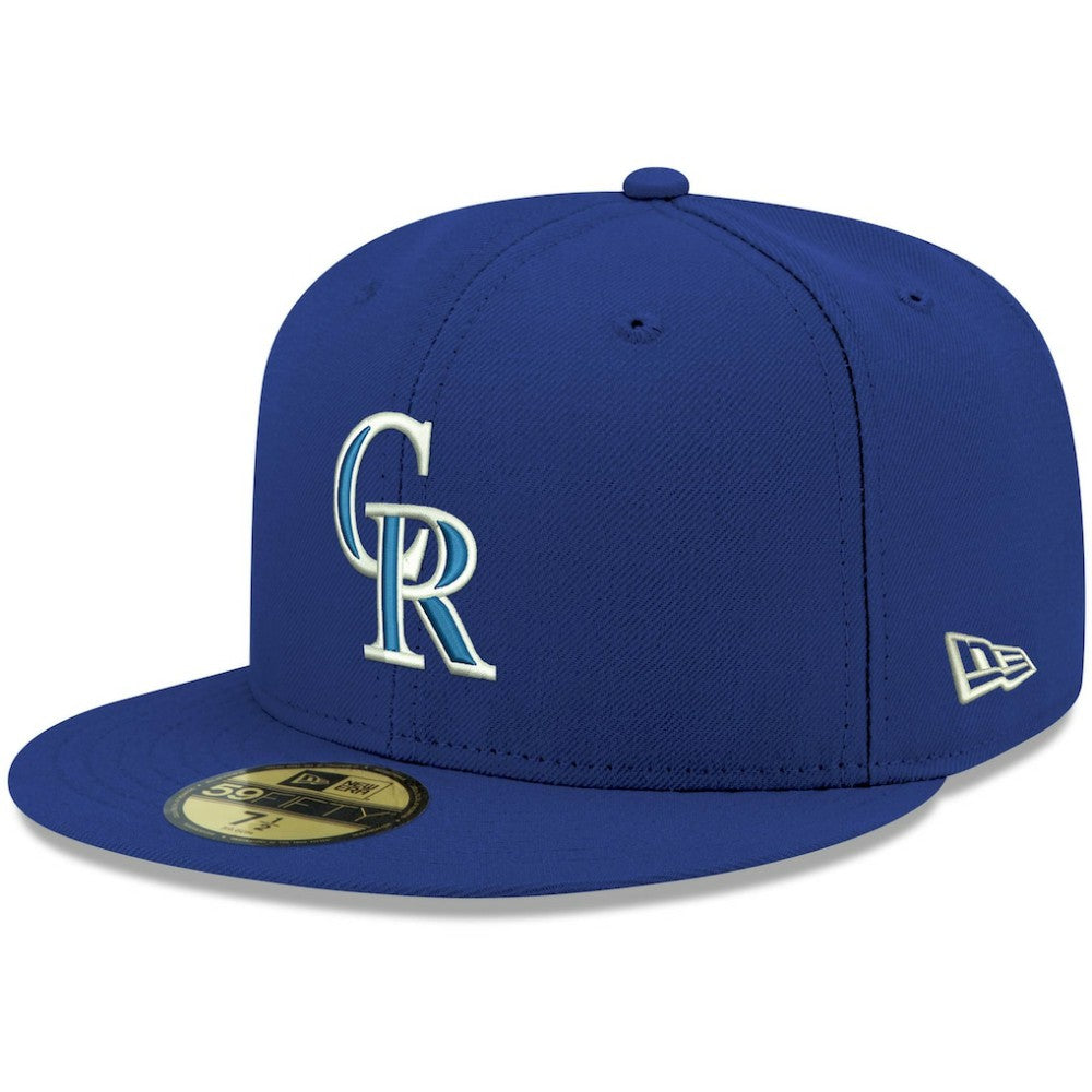 Colorado Rockies New Era White Logo 59FIFTY Fitted Hat - Royal Hats