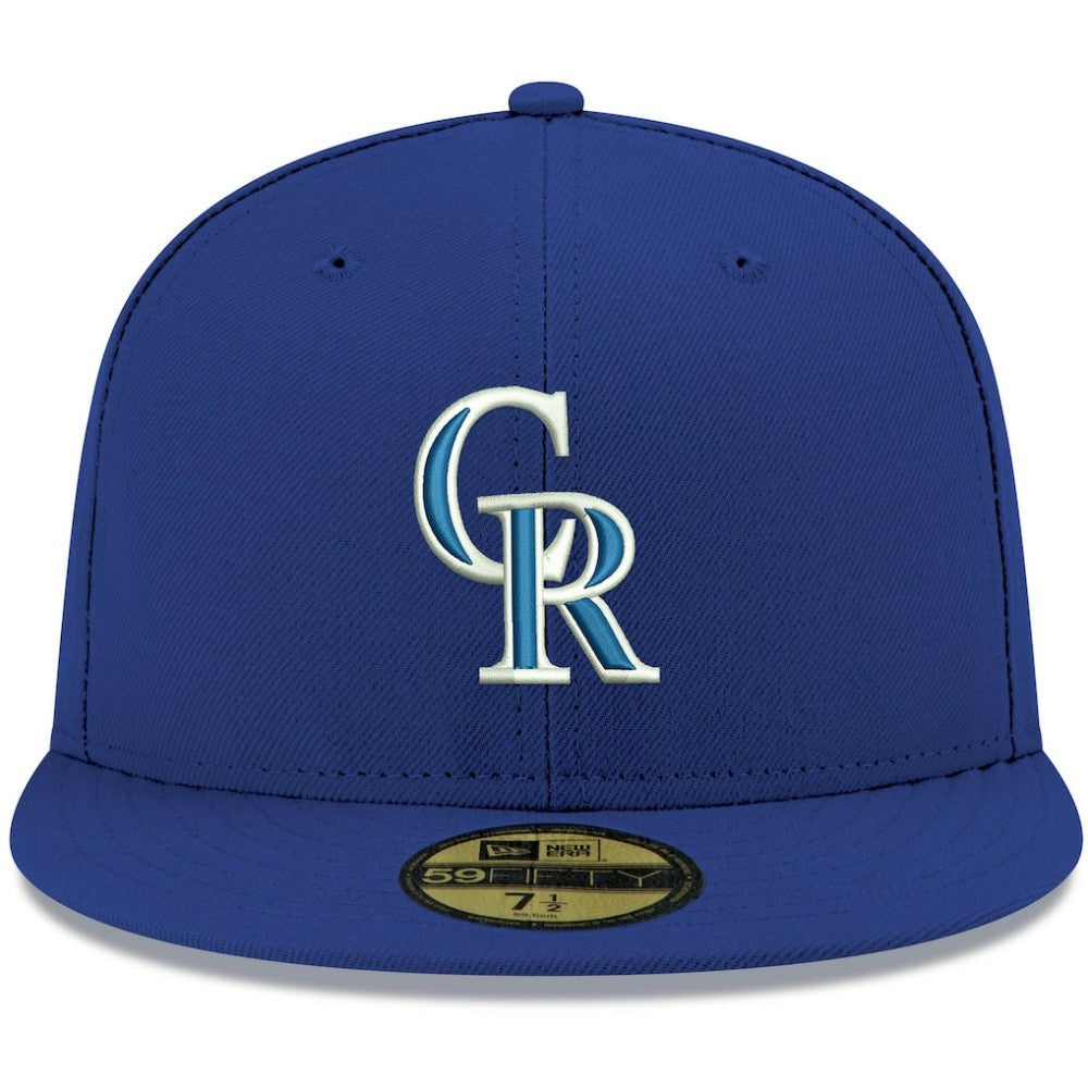 Colorado Rockies New Era White Logo 59FIFTY Fitted Hat - Royal Hats