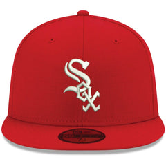 Chicago White Sox New Era White Logo 59FIFTY Fitted Hat - Red Hats