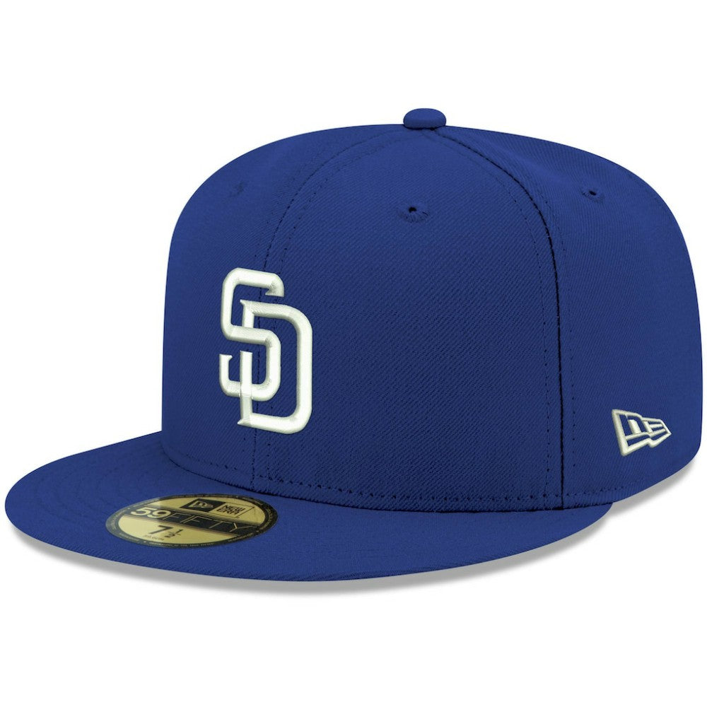 San Diego Padres New Era White Logo 59FIFTY Fitted Hat - Royal Hats