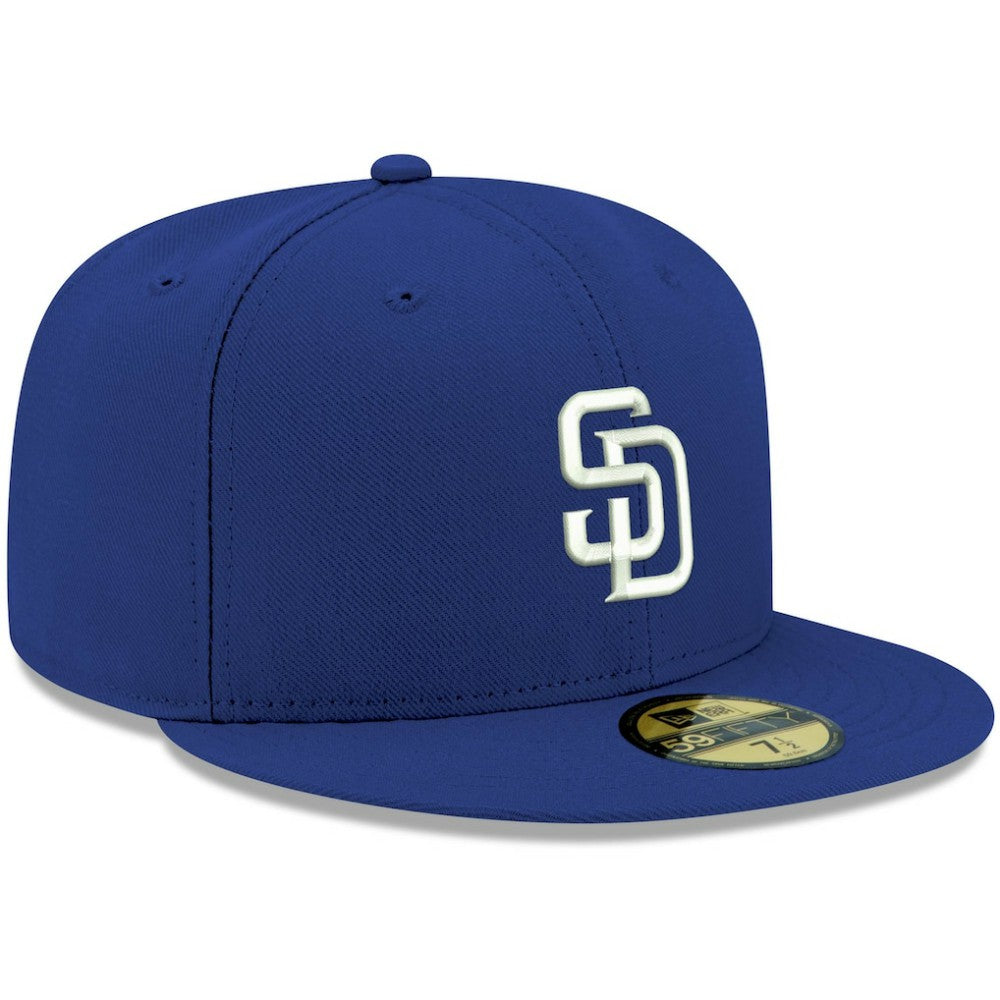 San Diego Padres New Era White Logo 59FIFTY Fitted Hat - Royal Hats