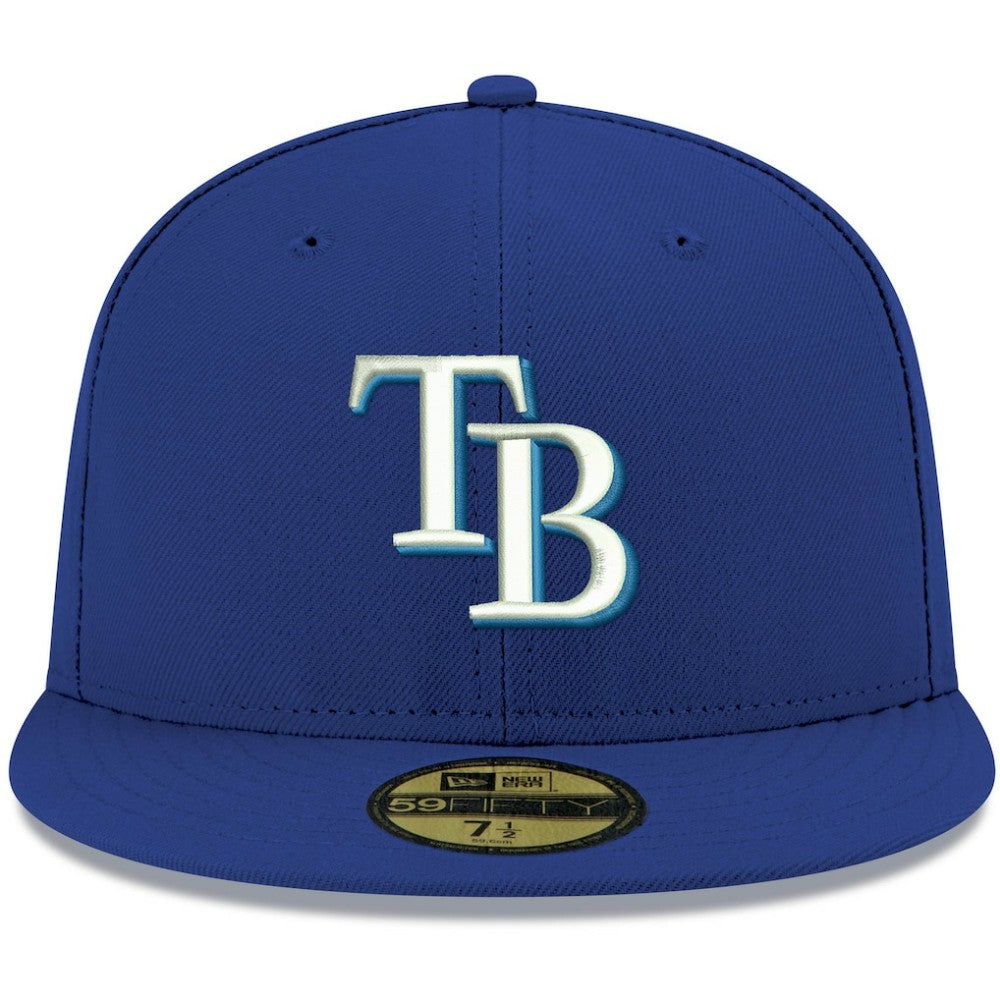 Tampa Bay Rays New Era White Logo 59FIFTY Fitted Hat - Royal Hats