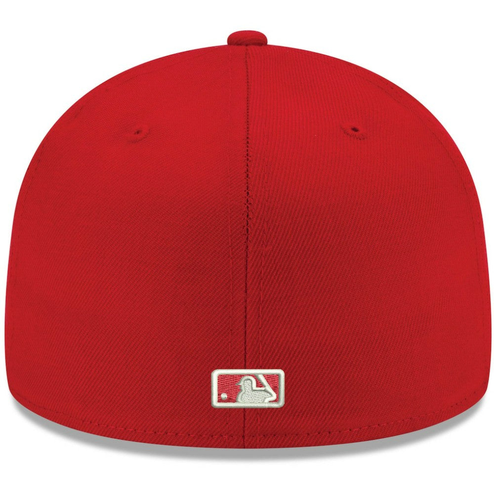 Athletics New Era White Logo 59FIFTY Fitted Hat - Red Hats