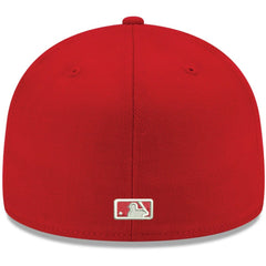 Athletics New Era White Logo 59FIFTY Fitted Hat - Red Hats