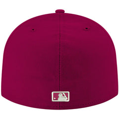 Cincinnati Reds New Era White Logo 59FIFTY Fitted Hat - Cardinal Hats