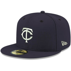 Minnesota Twins New Era White Logo 59FIFTY Fitted Hat - Navy Hats