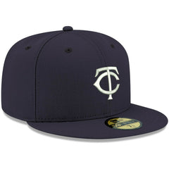 Minnesota Twins New Era White Logo 59FIFTY Fitted Hat - Navy Hats