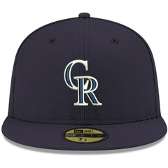 Colorado Rockies New Era White Logo 59FIFTY Fitted Hat - Navy Hats