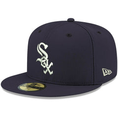 Chicago White Sox New Era White Logo 59FIFTY Fitted Hat - Navy Hats