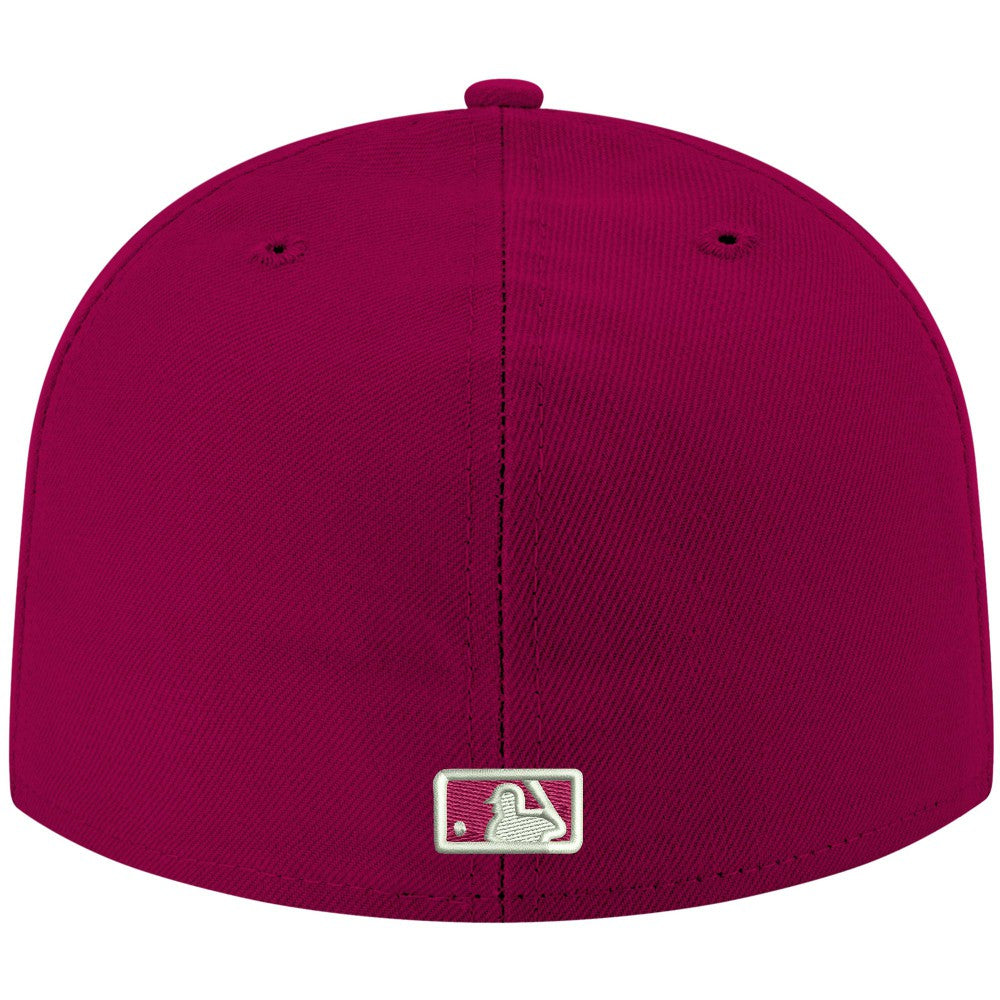 Kansas City Royals New Era White Logo 59FIFTY Fitted Hat - Cardinal Hats