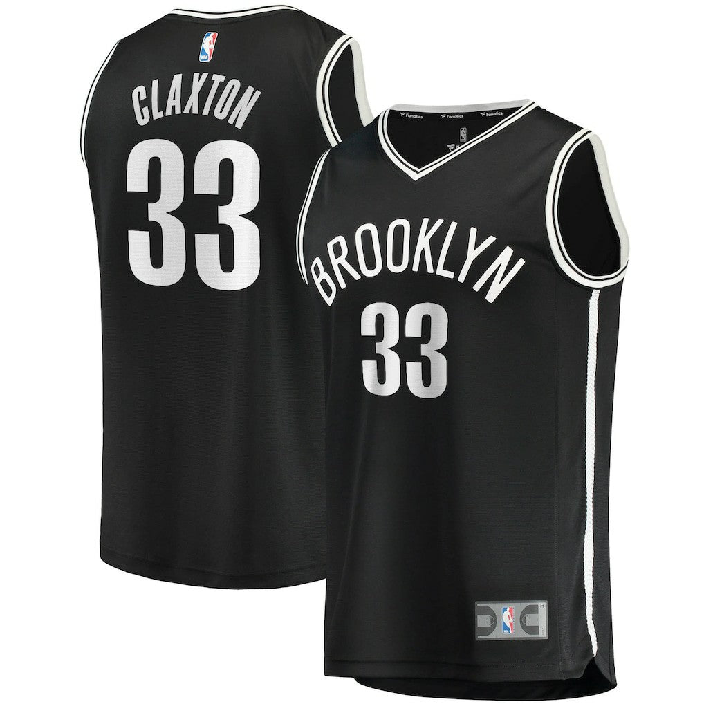 Nicolas Claxton Brooklyn Nets Fast Break Replica Jersey Icon Edition Black