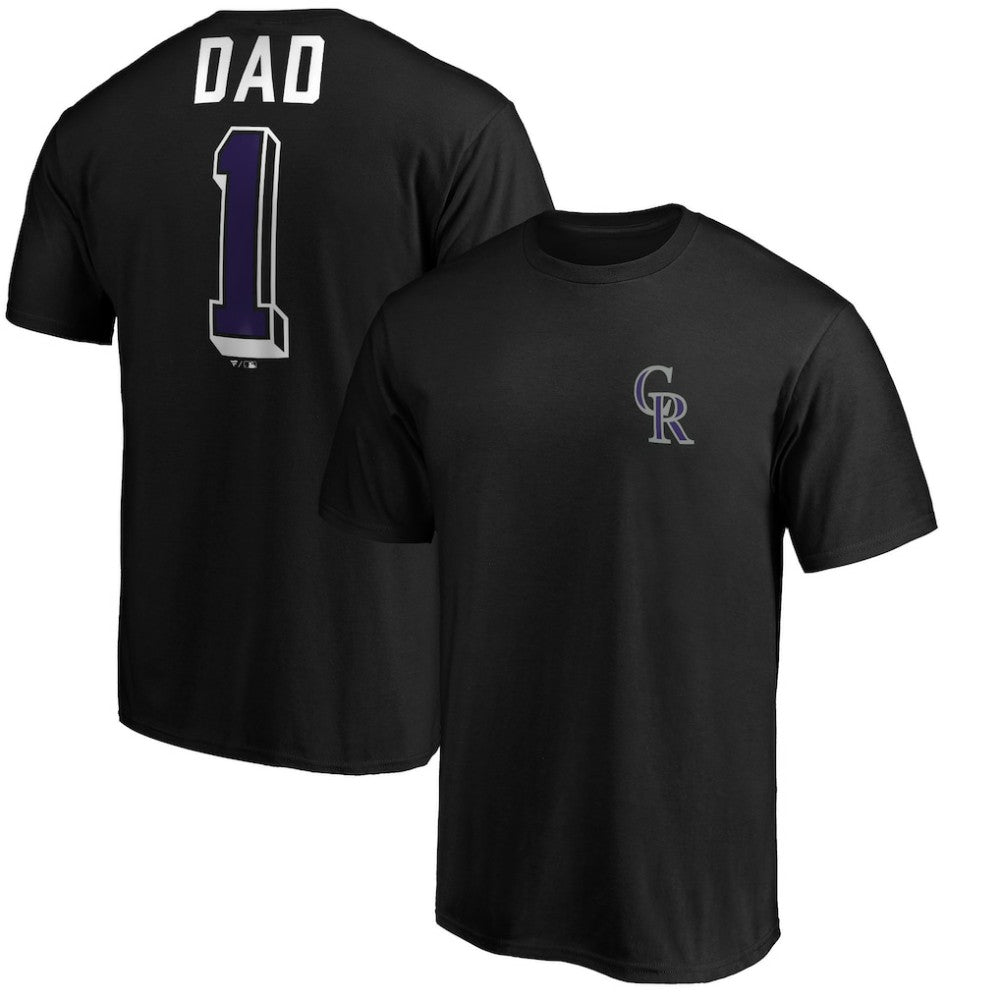 Colorado Rockies Number One Dad T-Shirt - Black T-shirts