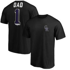 Colorado Rockies Number One Dad T-Shirt - Black T-shirts