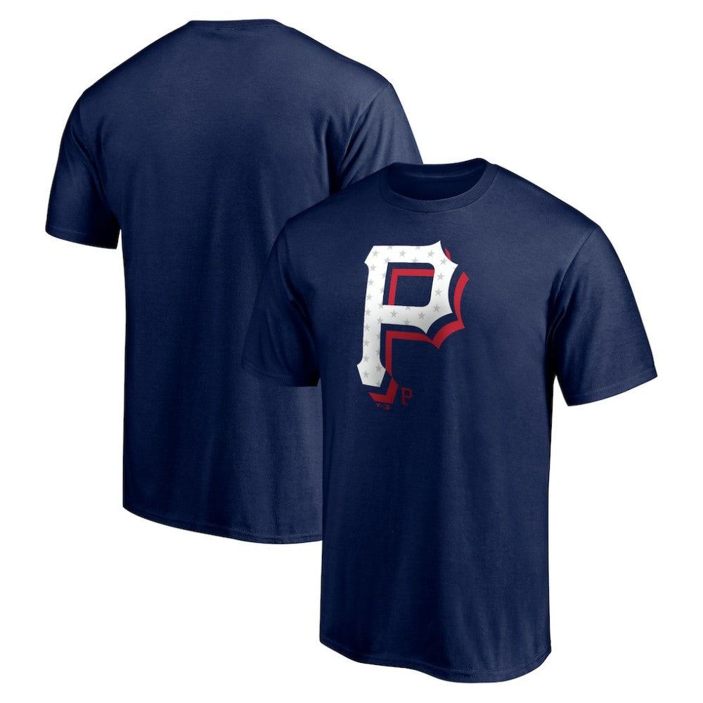 Pittsburgh Pirates Red White and Team T-Shirt - Navy T-shirts