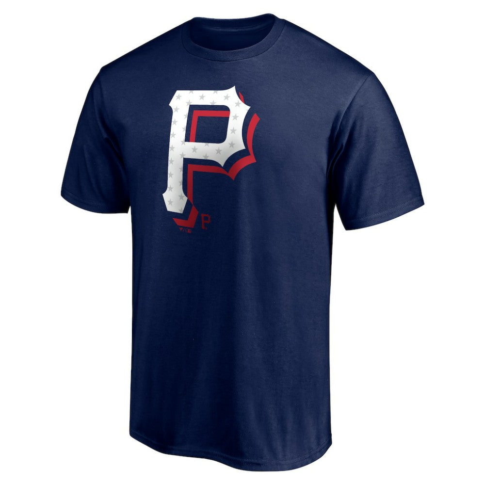 Pittsburgh Pirates Red White and Team T-Shirt - Navy T-shirts