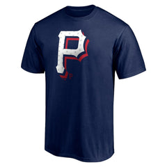 Pittsburgh Pirates Red White and Team T-Shirt - Navy T-shirts