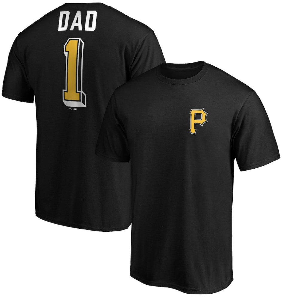 Pittsburgh Pirates Number One Dad T-Shirt - Black T-shirts