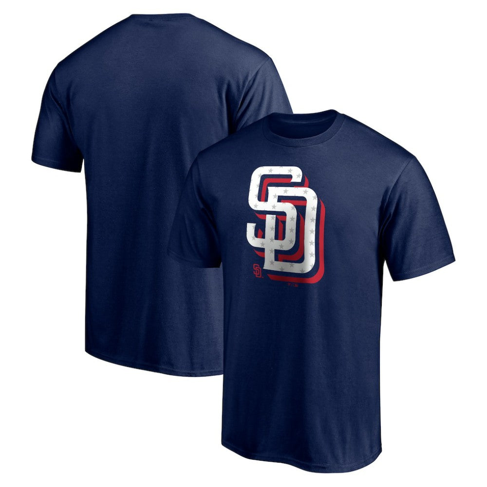 San Diego Padres Red White and Team T-Shirt - Navy T-shirts