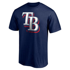 Tampa Bay Rays Red White and Team T-Shirt - Navy T-shirts