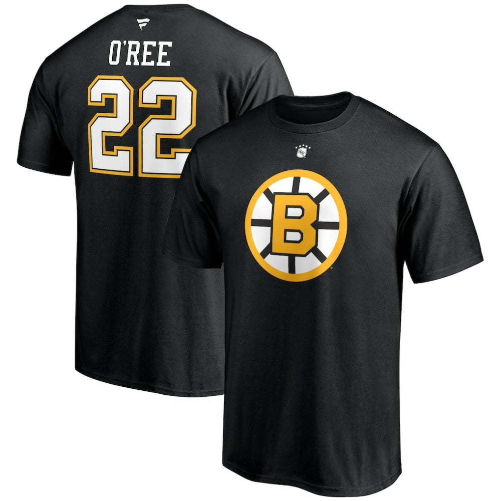 NHL Willie O'Ree Boston Bruins Fanatics Authentic Stack Retired Player Name & Number T-Shirt - Black