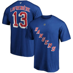 NHL Alexis Lafreniere New York Rangers Fanatics Big & Tall Name & Number T-Shirt - Blue