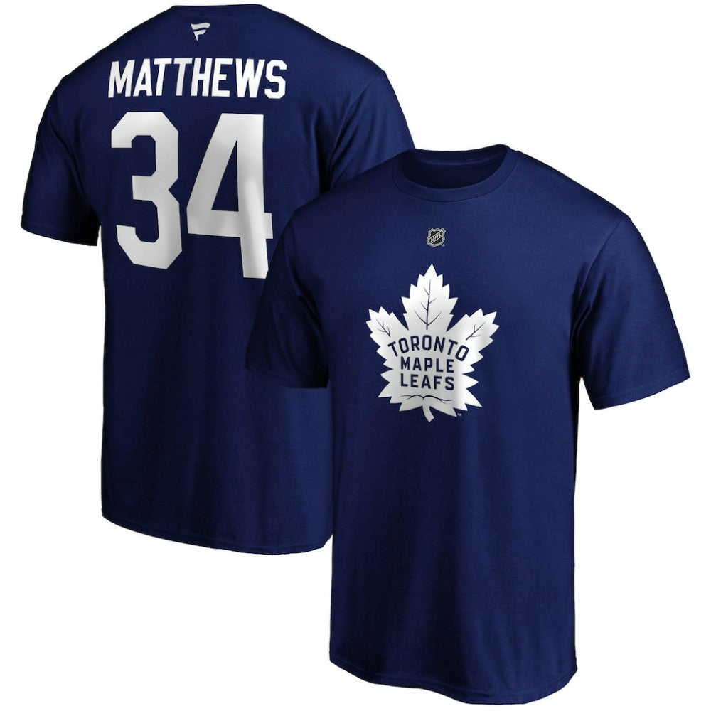 NHL Auston Matthews Toronto Maple Leafs Fanatics Big & Tall Name & Number T-Shirt - Blue