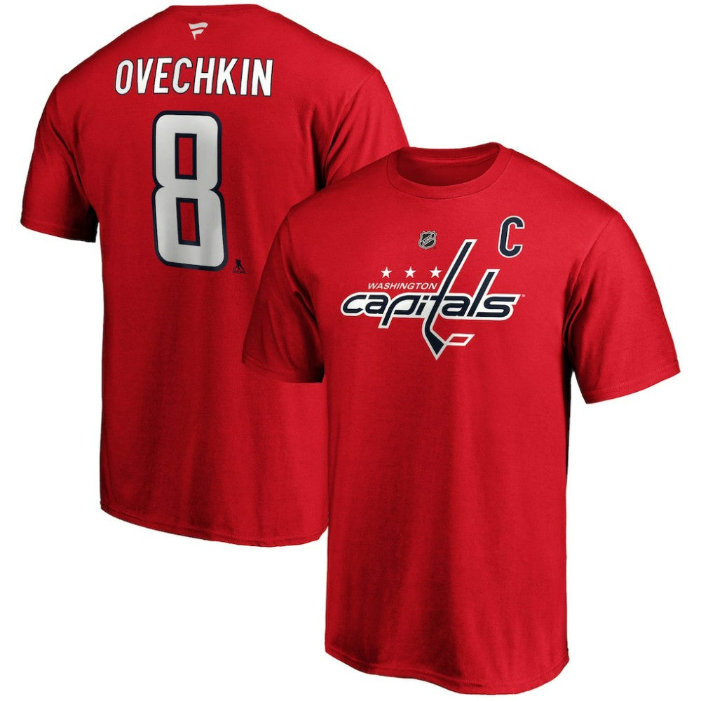 NHL Alexander Ovechkin Washington Capitals Fanatics Big & Tall Captain Patch Name & Number T-Shirt - Red