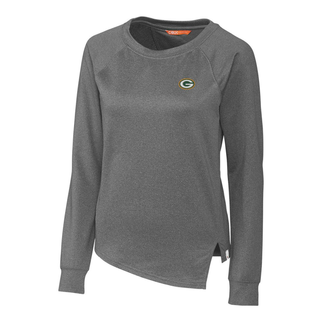 Green Bay Packers Cutter & Buck Women's Jackson Pullover Sweatshirt Heathered Charcoal