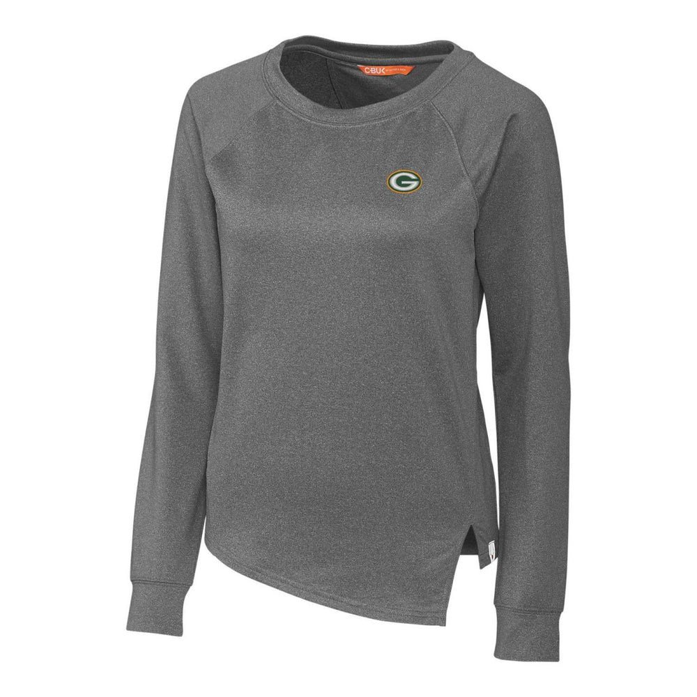 Green Bay Packers Cutter & Buck Women's Jackson Pullover Sweatshirt Heathered Charcoal